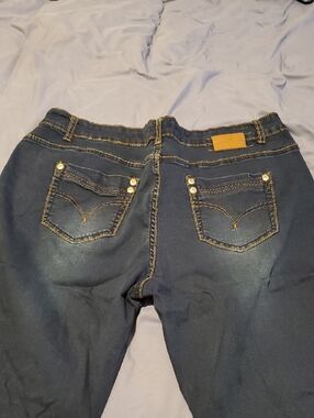 Dark Blue Sarah Style Cropped Women's Carreli Stretch Jeans 42"
